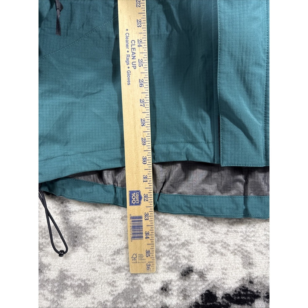 LL Bean All Conditions Jacket Mens Large Blue Green Goretex Outdoors Full Zip - Picture 4 of 13